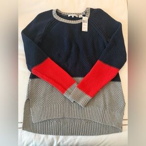 Eight Eight Eight Navy and Gray Knit Sweater